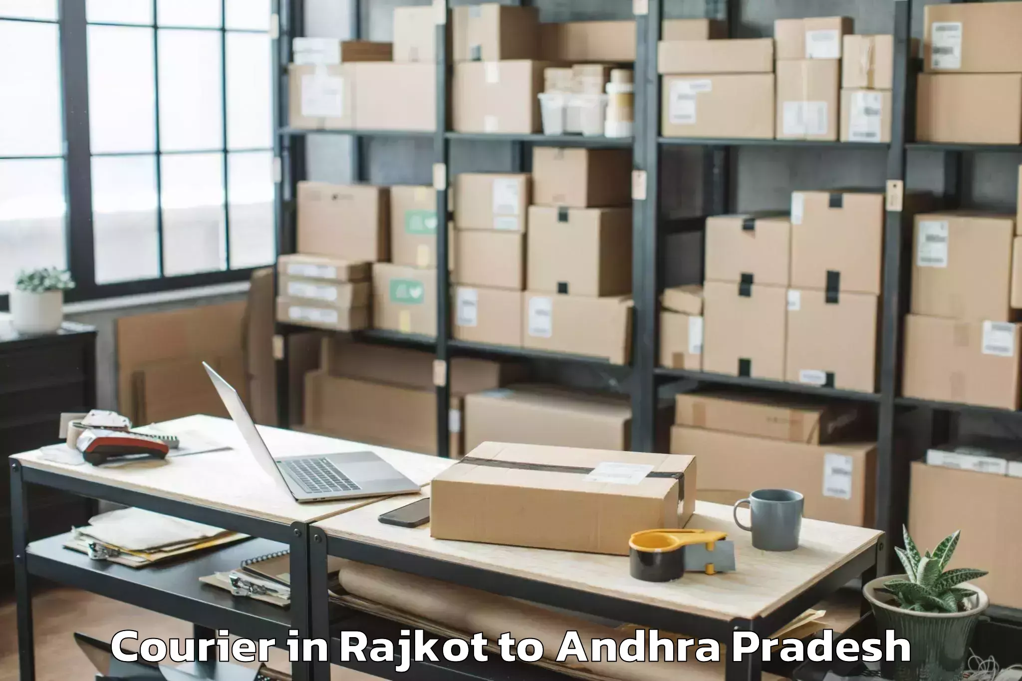 Easy Rajkot to Koruprolu Courier Booking